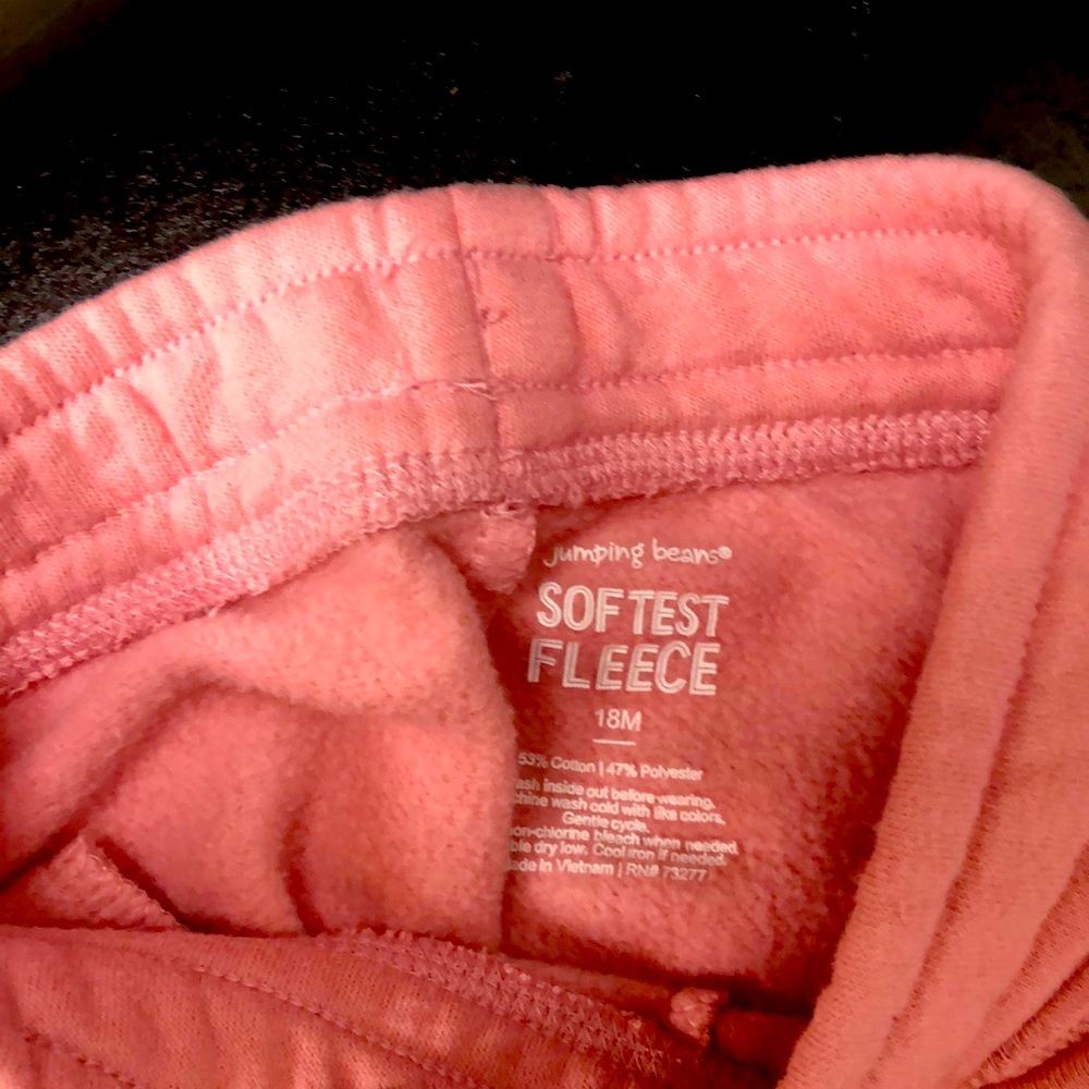 Ultra soft and warm pink girls pants